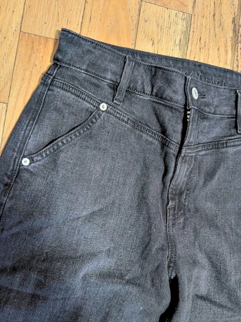 American Eagle Ladies Size 4 Super High Rise Baggy High Rise *F25 - Picture 5 of 10